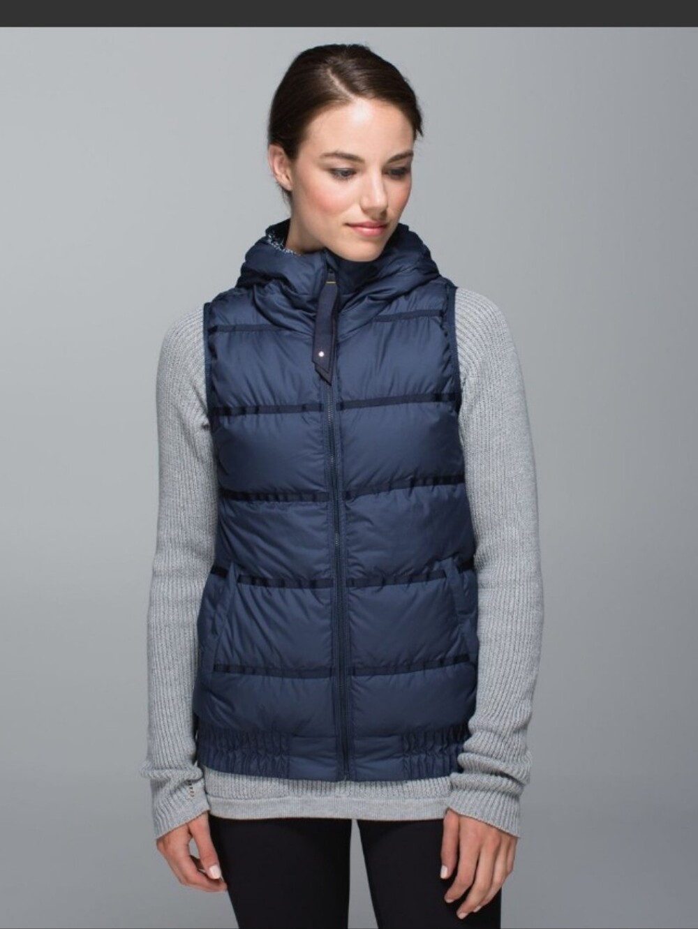 EUC Lululemon Chilly Chill Puffy Reversible Down Vest Size 8